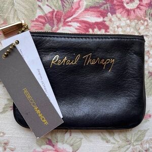 Rebecca Minkoff 🛍️ retail therapy pouch in stonewash leather ☁️